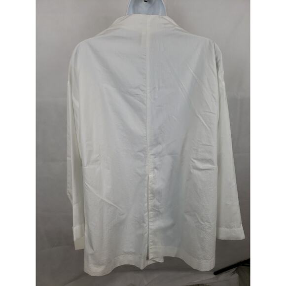 NWT Spirithouse white Button Down Top Size S/M Cotton Blend Long Sleeve - Picture 4 of 9